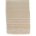 Bersuse 100% Cotton - Anatolia Xl Throw Blanket Turkish Towel - 61 X 82 Inches, Beige