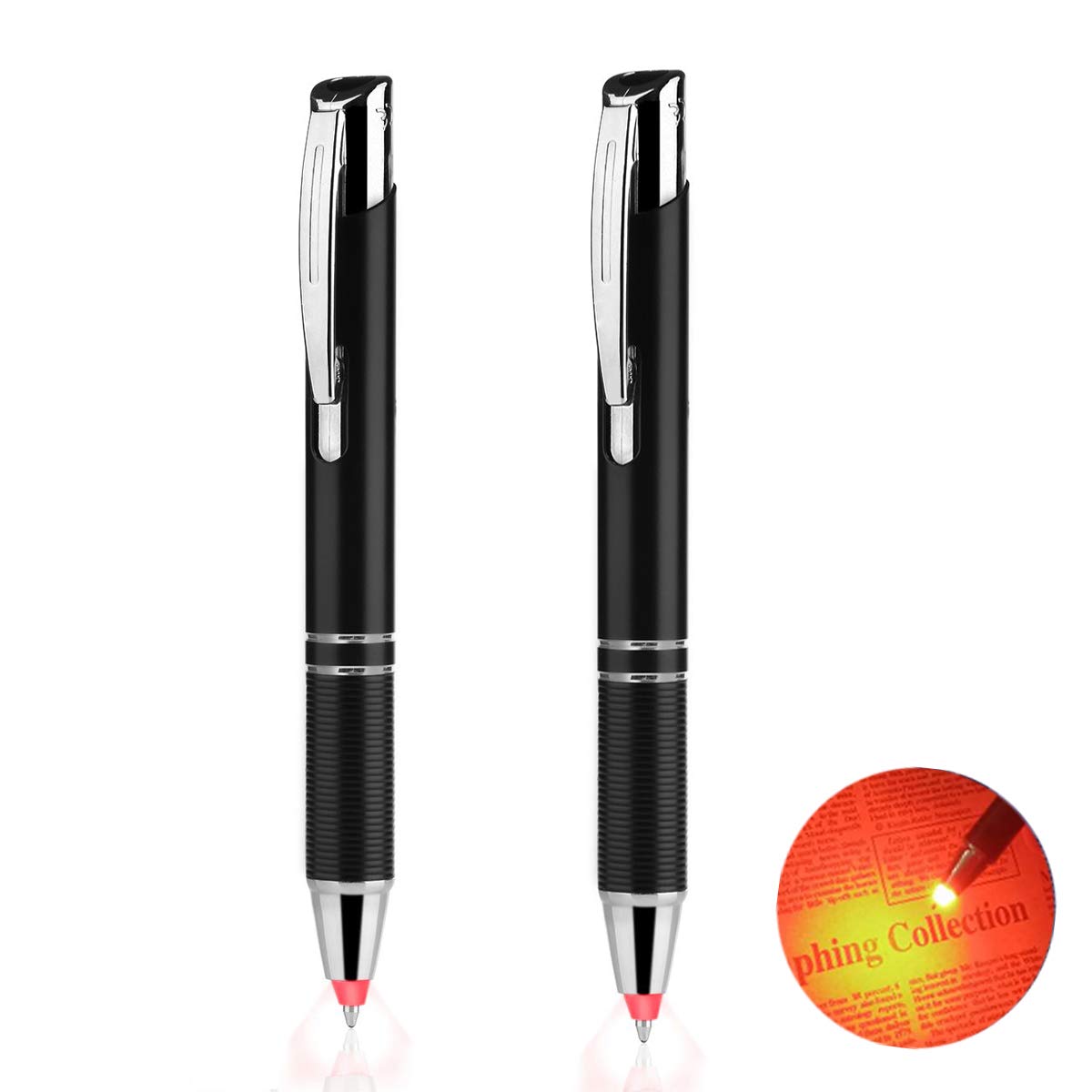 Penyeah Pen With Light, Pen Light Flashlight, Lighted Tip Pen Light For Nurses, Led Lighted Pen For Writing In The Dark 2Pack -