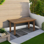 Furinno Fg16504 Tioman Hardwood Patio Furniture Outdoor Coffee Table In Teak Oil, 1-Tier, Brown