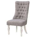 Acme Florain Wooden Side Chairs in Gray and Antique White (Set of 2)