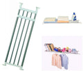 BAOYOUNI Closet Tension Shelf Expandable Clothes Rack Organizer Ivory