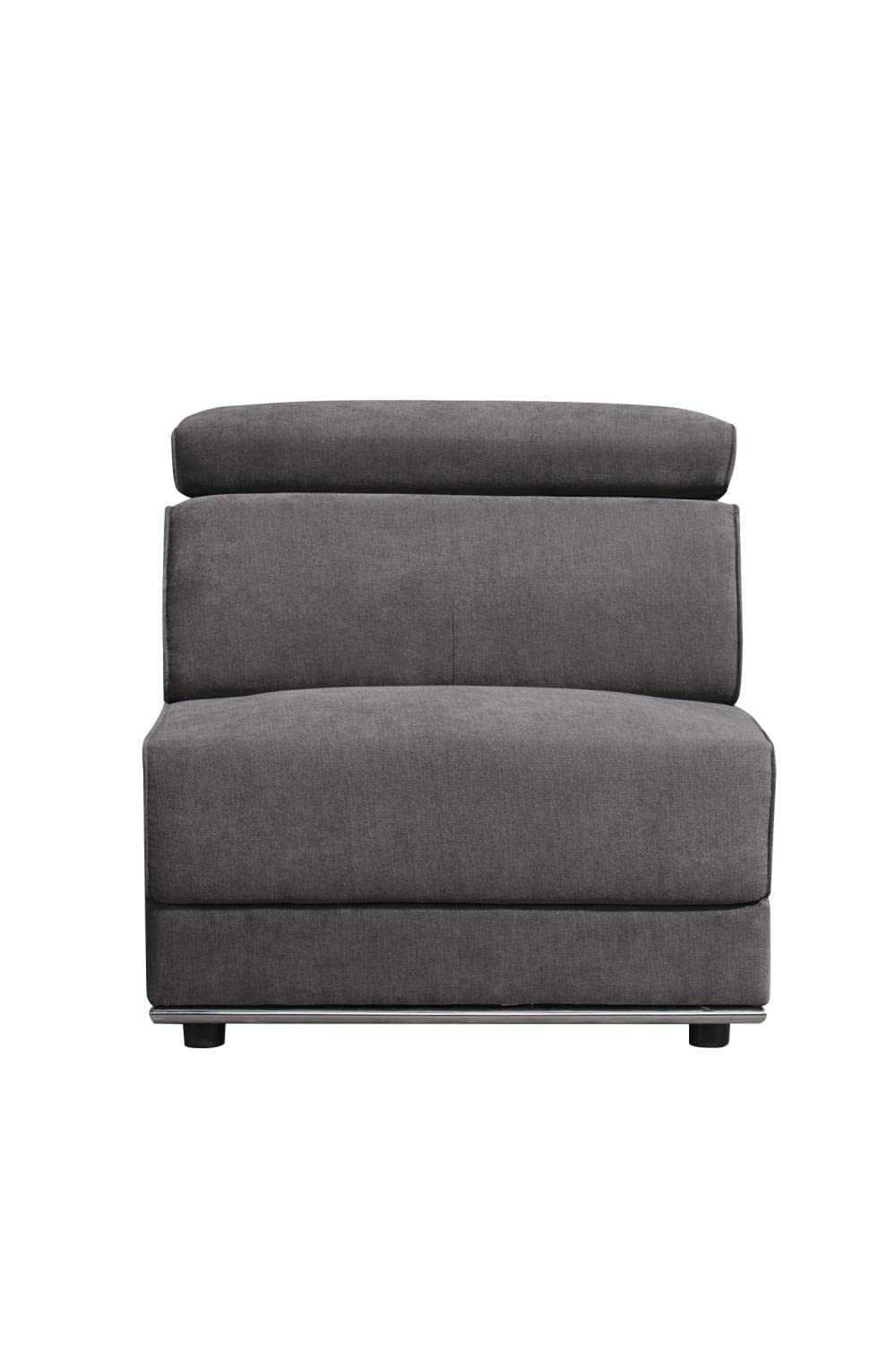 ACME Alwin Modular - Armless Chair, Dark Gray Fabric/Dark Gray Fabric/Contemporary/Casual