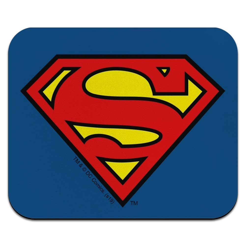 Superman Classic S Shield Logo Low Profile Thin Mouse Pad Mousepad