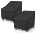Mr. Cover Patio Furniture Covers Waterproof, Outdoor Chair Covers For Rocking Chair, Fits Up To 32W X 37D X 36H Inches, Ventilated Air Vents And Convenient Handles Included, Black, 2 Pack