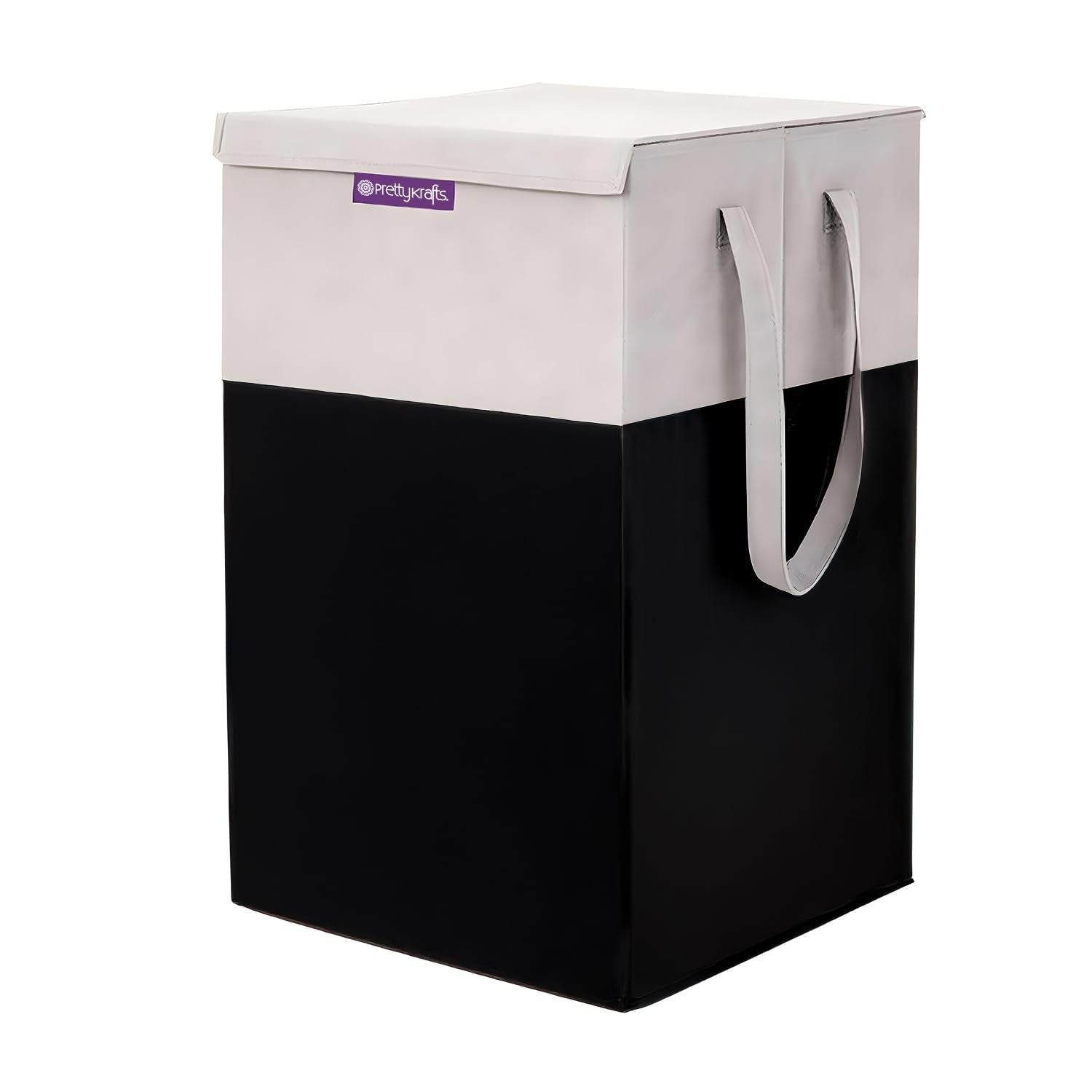 Cotton, Canvas 75 Ltr Laundry Basket For Clothes With Lid | Garment Protector Cover Foldable | Laundry Bag For Clothes | Clothes