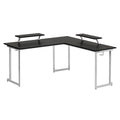 Techni Sport Warrior L-Shaped Gaming Desk with MDF Panel, Computer Desk with Scratch Rust Resistance Steel Frame, White