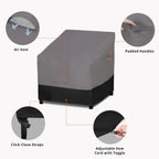 Easy-Going Waterproof Deep Seat Outdoor Lounge Chair Cover, Heavy Duty Patio Couch Cover, Windproof Outdoor Furniture Cover With Air Vent (2 Pack-33.5Wx40Dx36H Inch, Camel/Dark Brown)