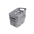 Tiehanhan Small Storage Baskets with Handles, 3 Pack Small Woven Basket, Plastic Organizer Bins for Bathroom, Kitchen, Laundry R