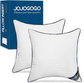 JOJOGOGO 24x24 Indoor Large Fluffy Throw Pillow Inserts Set of 2, 24 x 24 Synthetic Down Alternative Stuffing Square Pillow Inse