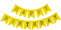 atorakushon Yellow and Gold Happy Birthday Banner Decoration For Boys Girls Boyfriend Girlfriend Cuple Kids Birthday Celebration