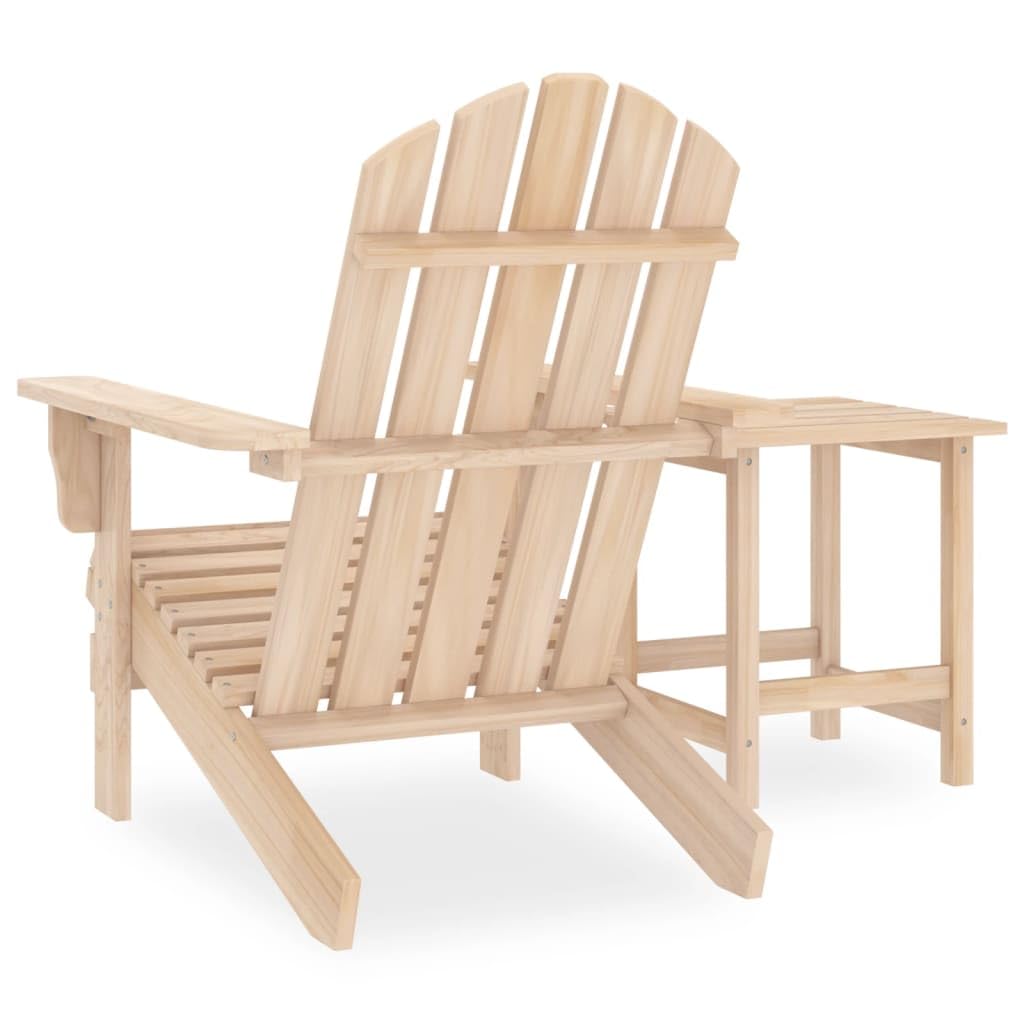 vidaXL Patio Lounge Set - Solid Fir Wood Adirondack Chair and Table, Ergonomic Design, Weather Resistant, Classic Style