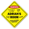SignJoker] ADRIAN'S Room Sign Kids Bedroom Decor Door Children's Name boy Girl Gift Wall Plaque Decoration