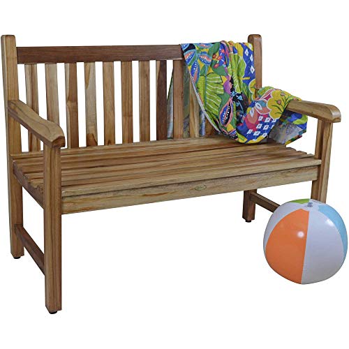 HomeRoots Compact Teak Outdoor Bench