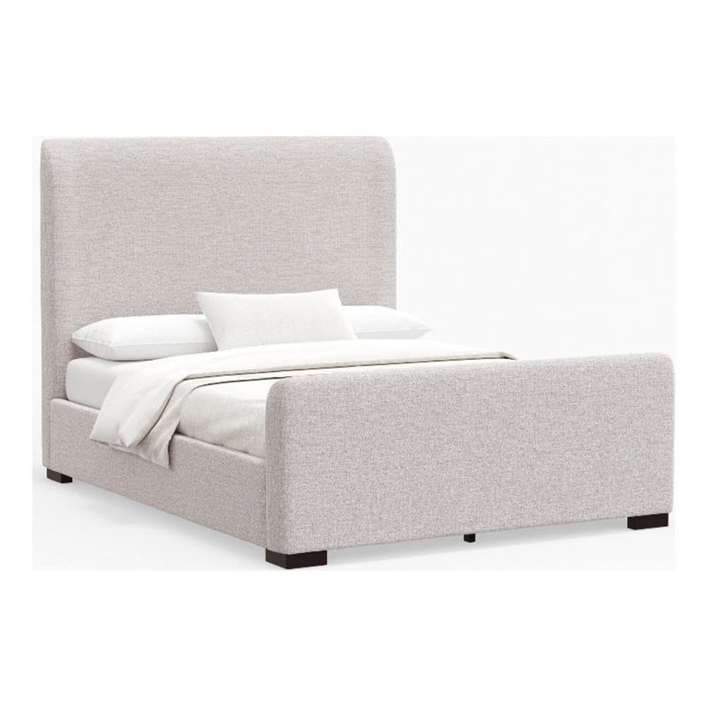 Alpine Furniture Adele Upholstered Queen Platform Bed In Beige