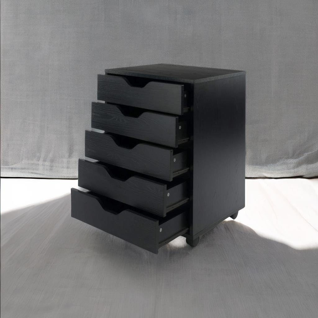 Ergode Wood Halifax 5-Drawer Cabinet - Versatile Storage Solution, Sleek Design