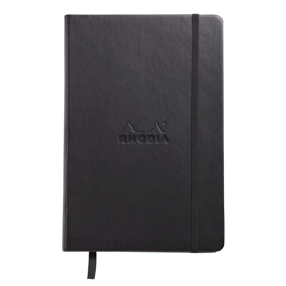 Rhodia #118669 Webnotebook, 5-1/2 X 8-1/4, Black Cover, Blank