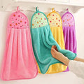 Bindex Hand Towel Hanging Kitchen Hand Dry Towel Fast Dry Soft Dish Wipe Cloth for Kitchen Bathroom Use (4 pcs)