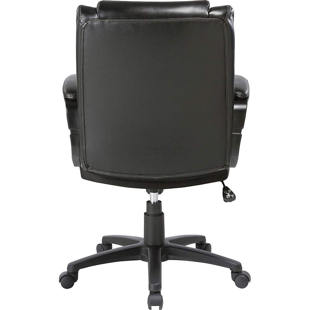Lorell Soho High-Back Black Leather Chair