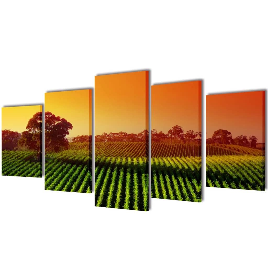 Online Gym Shop CB18094 Canvas Wall Print Set Fields - 39 x 20 in.