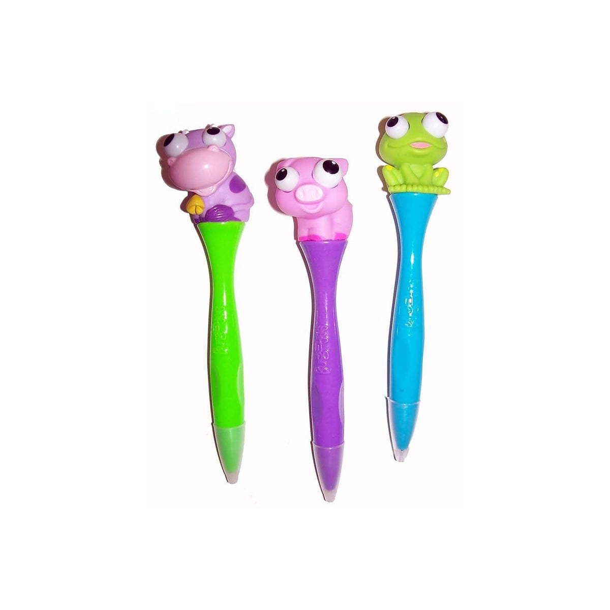 Inkology Bug Eye Pens, Set Of 6 Pens, Assorted Farm Designs (179-9) , Purple
