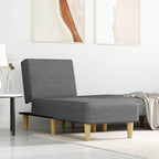 vidaXL Adjustable Chaise Longue in Dark Gray Fabric- Versatile Lounge Sofa Seat for Living Room, Bedroom with Modern Design and High-Density Foam