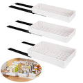 Hasthip 3 Pieces Pull Out Cabinet Organizer Kitchen 3 Sizes No Drill Open Cabinet Shelf Trays Baskets For Seasoning Jars Bottles