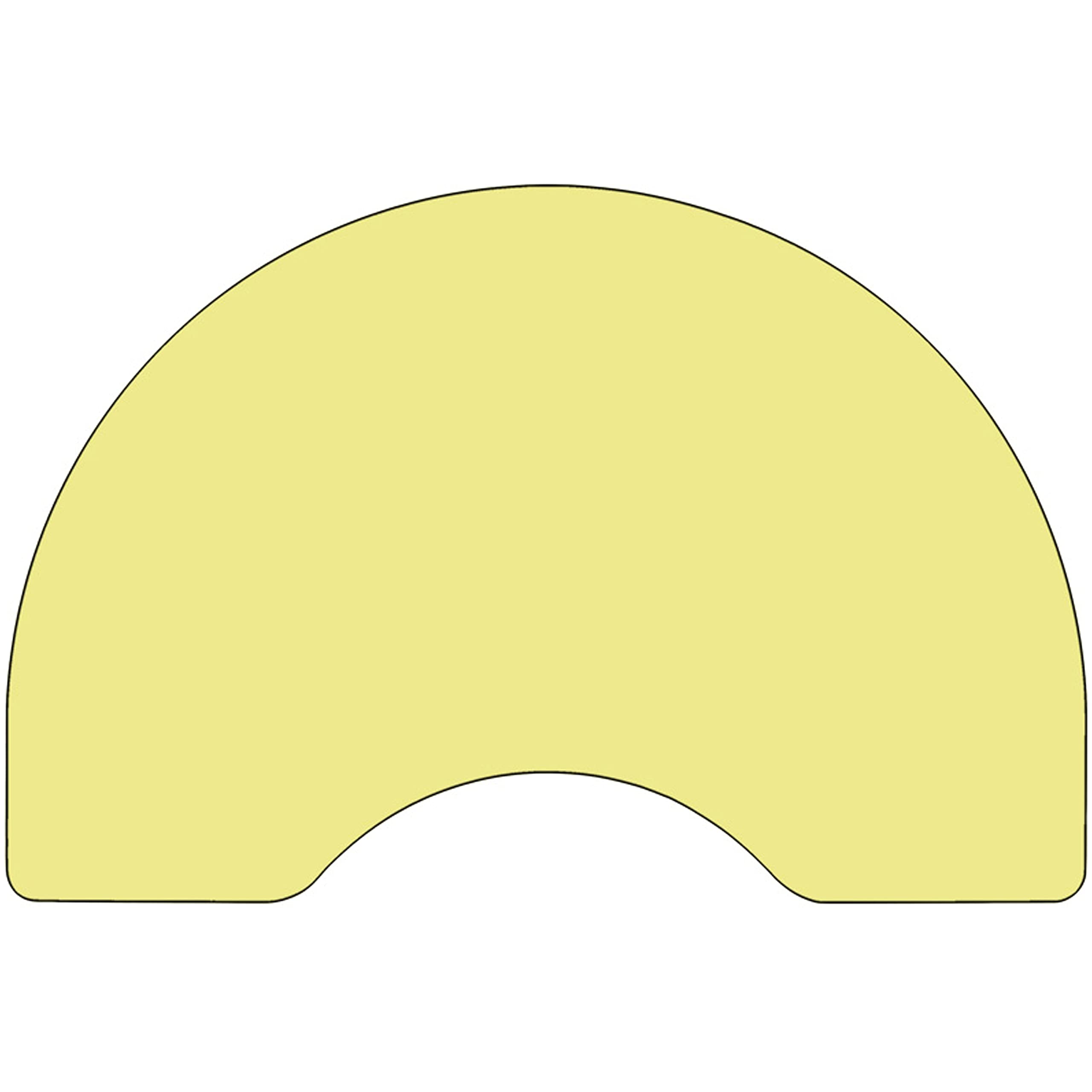 Flash Furniture Wren 48''W x 96''L Kidney Yellow Thermal Laminate Activity Table - Standard Height Adjustable Legs