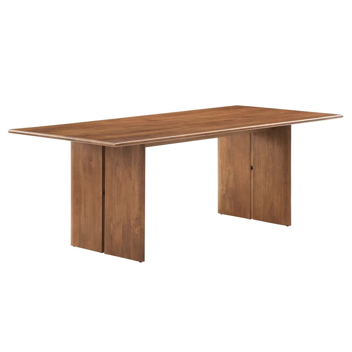 Modway Amistad 86&quot; Solid Wood Modern Farmhouse Rectangular Dining Table in Walnut