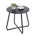 Juserox Outdoor Table Small Patio Side Table, Round Metal Side Table, Weatherproof, Portable, Outdoor End Table For Garden, Balc