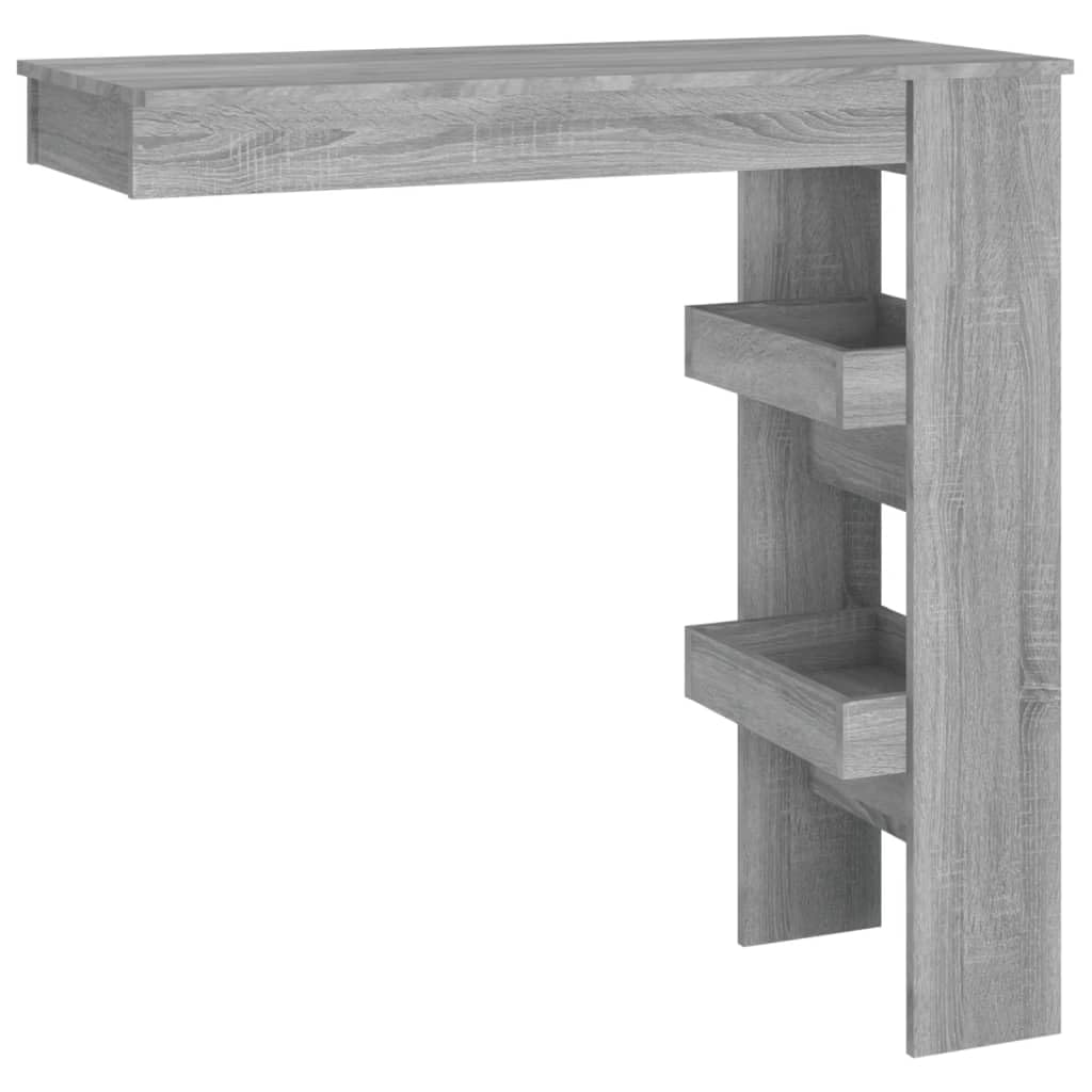 Wall Bar Table Gray Sonoma 40.2&quot;X17.7&quot;X40.7&quot; Engineered Wood