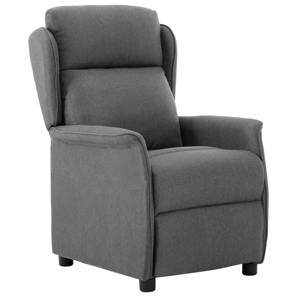 Vidaxl Recliner Light Gray Fabric