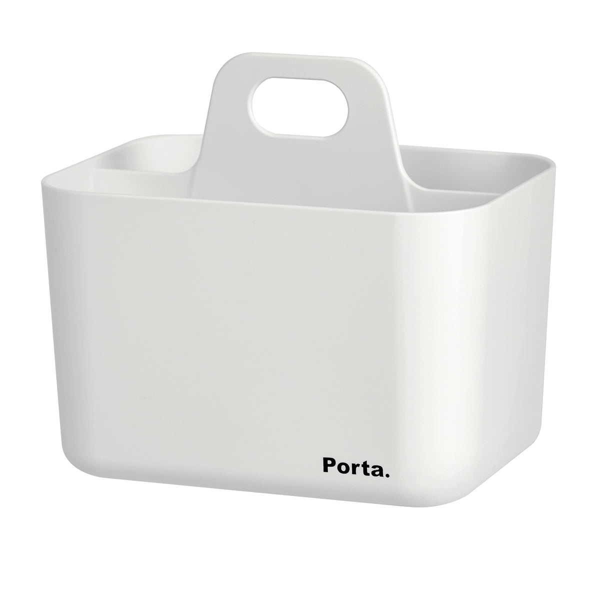 Litem Porta Mini | Ivory | 3 Compartments | Simple Design Stackable Multipurpose Desk Organiser for Kitchen Bathroom Home Office