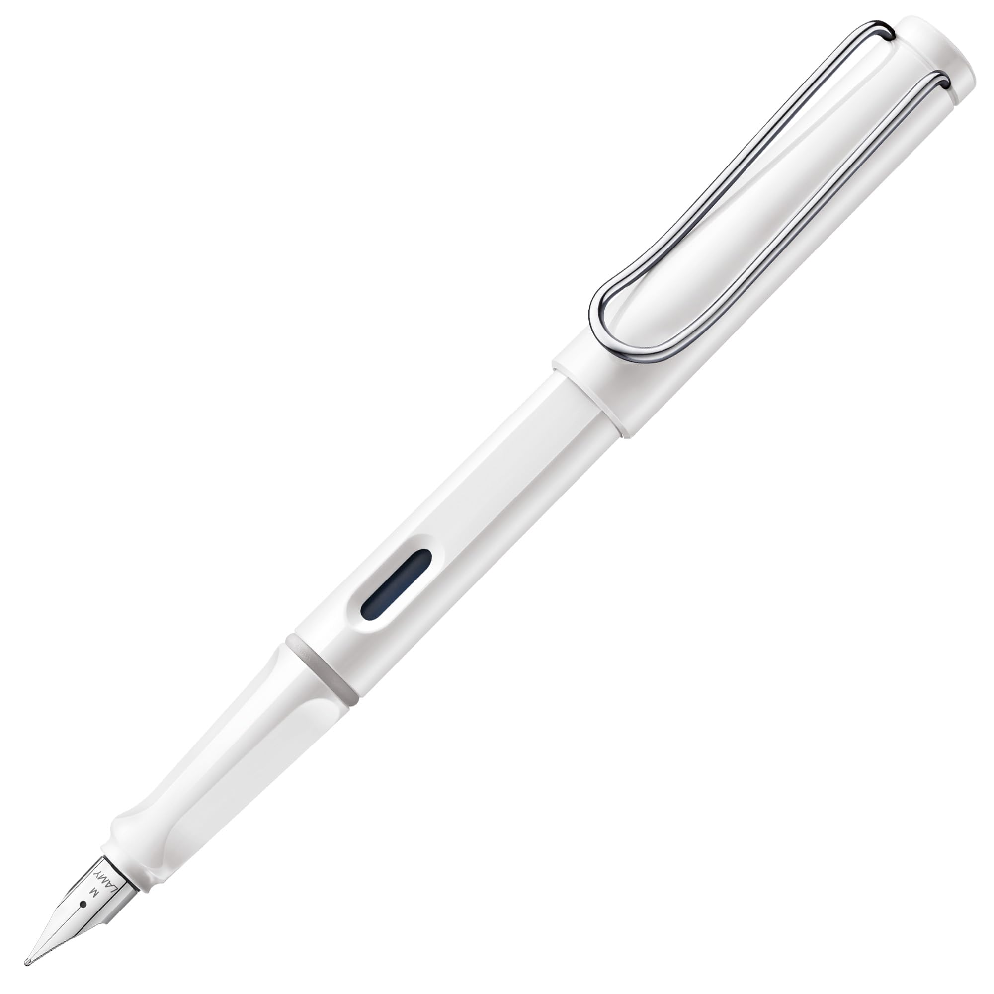 Lamy Safari White - Fountain Pen With Ergonomic Grip & Polished Steel Nib In Size F - Ideal For Any Writing & Calligraphy - Incl