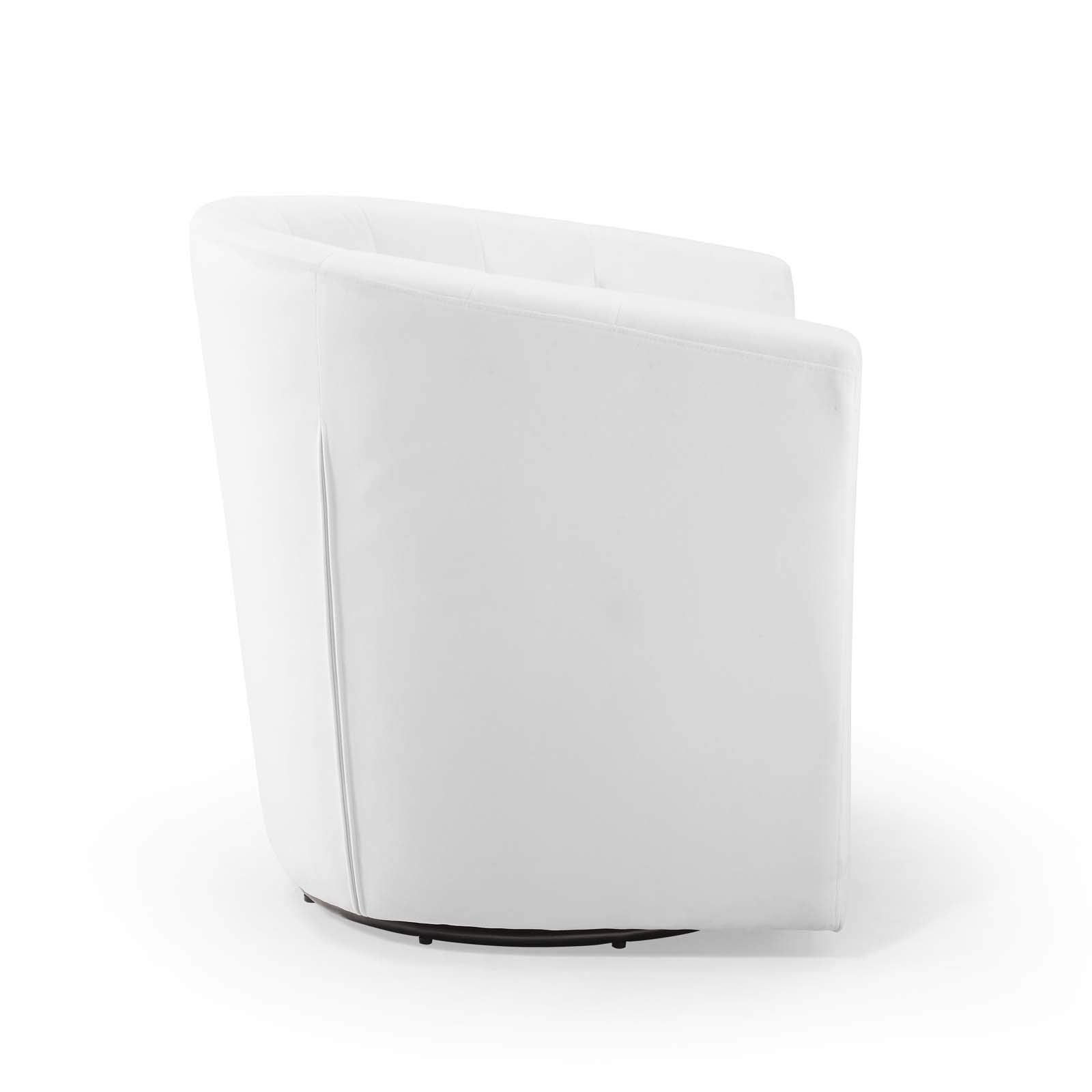 Modway Prospect Tufted Performance Velvet Swivel Armchair, White 28D X 30W X 30H In