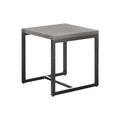 Rilyson Patio Tables Outdoor Coffee Table - Steel Side Tables End Table For Proch Deck Balcony Garden Squre Grey Tabletop