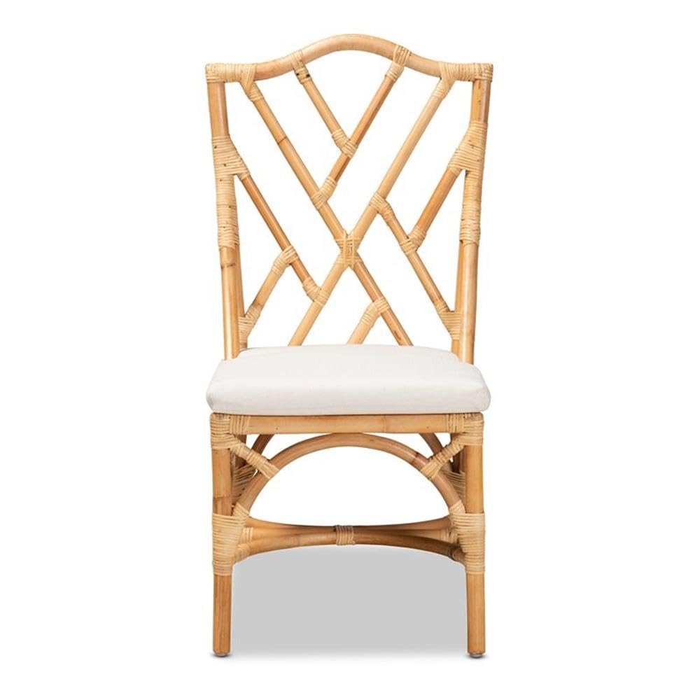 Baxton Studio Sonia Modern and Contemporary Natural Finished Rattan Dining Chair