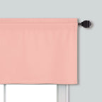 Blush Pink Window Valances 16 Inch Length For Girls Bedroom Kids Room Boho Nursery Decor Rod Pocket Small Short Light Blocking T