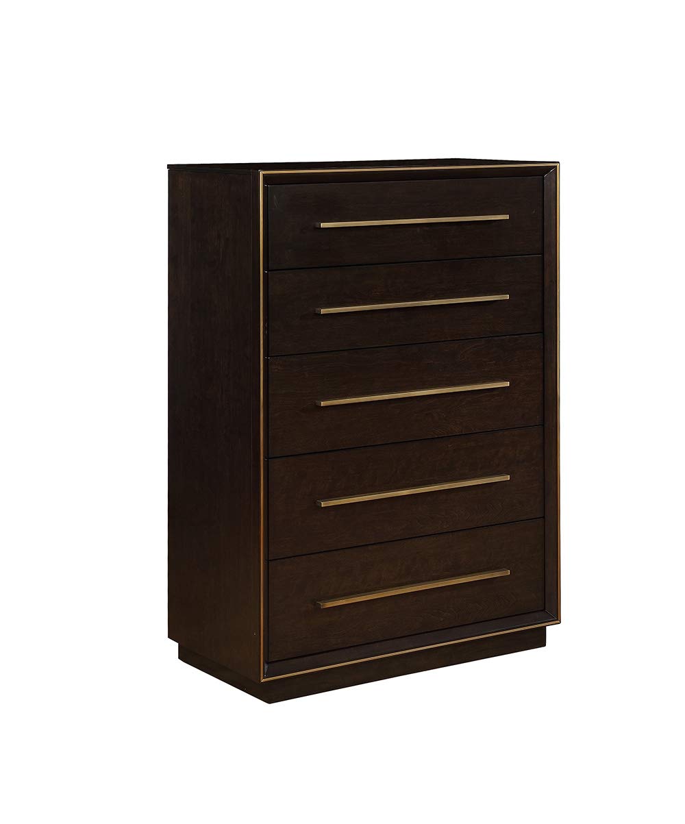 Coaster 215715 Ingerson 5-Drawer Chest, Smoked Peppercorn