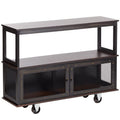IndustrialStyle Rolling Buffet Carts  Black