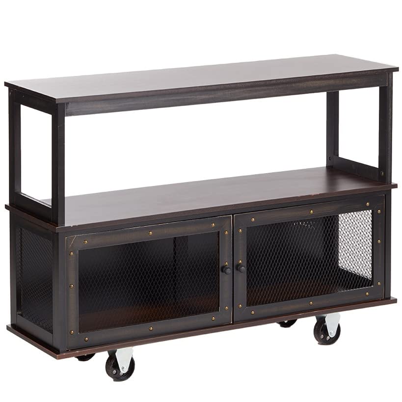IndustrialStyle Rolling Buffet Carts  Black