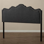Baxton Studio Nadeen Modern Dark Grey Fabric Full Size Headboard - Stylish and Contemporary Design for Your Bedroom