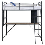 Acme Cordelia Metal Twin Loft Bed in Sandy Black and Dark Bronze