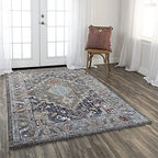 Sanction 9' X 12' Abstract Gray/Grey/Multi Color Power-Loomed Area Rug