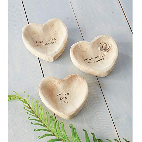Mud Pie Got This Wood Heart Trinket, 5'' X 5''