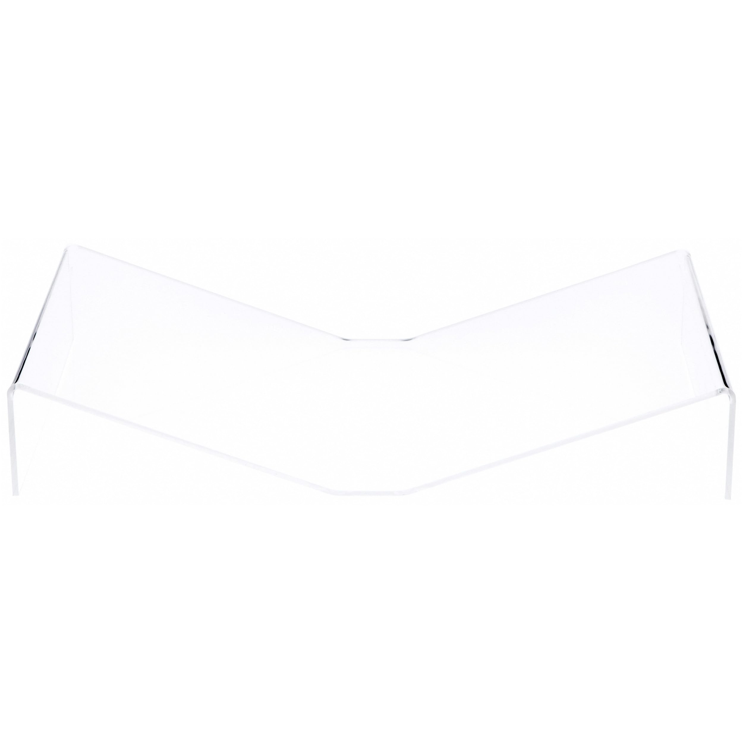 Plymor Clear Acrylic Open Book Display Stand, Flat, 19.625' W X 12' D X 3.5' H