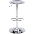 Brage Living Adjustable Bar Stool, Swivel Round Metal Airlift Barstool, Backless Counter Height Bar Chair For Kitchen Dining Room Pub Cafe, 1 Pc (Chrome)