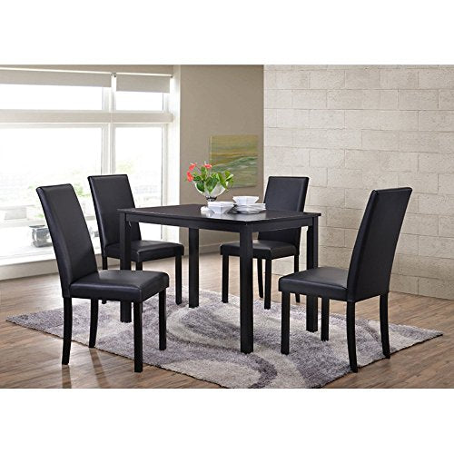 K and B Furniture Co Inc K&B PC59-B Set of 4 Parsons Chairs Black