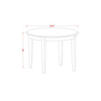 East West Furniture Bodo5-Whi-W 5 Pckitchen Dinette Set - Dinette Table And 4 Dining Chairs