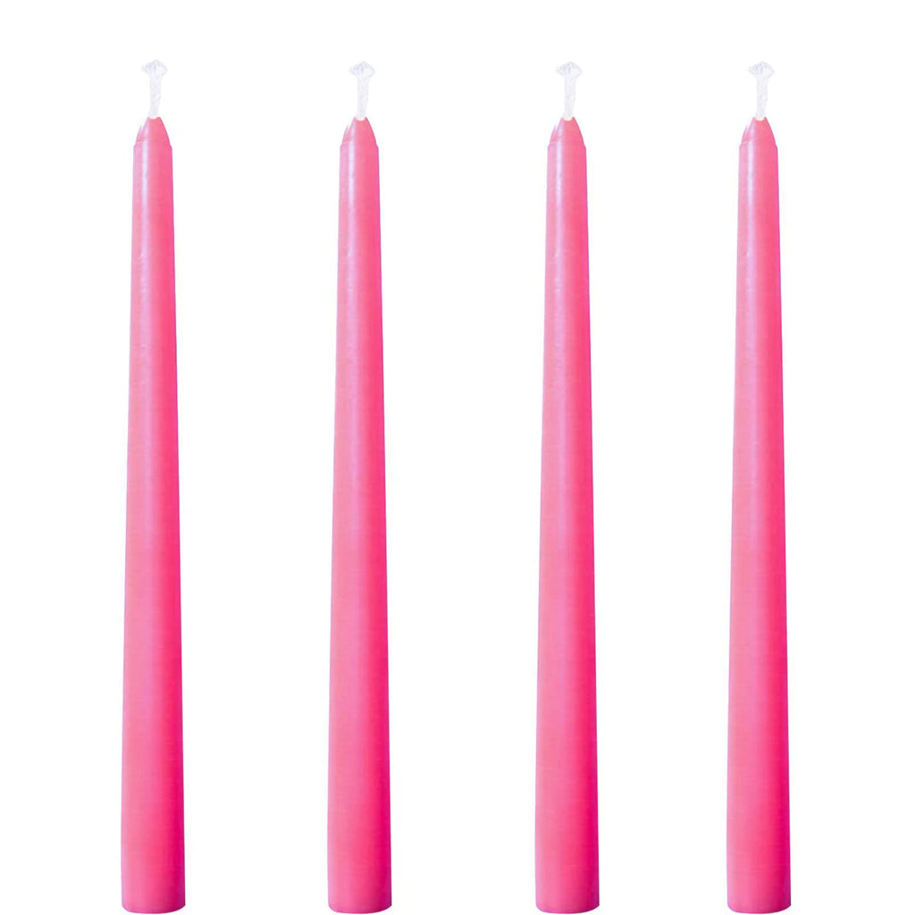 10 inch Pink Taper Candles-Set of 4 Tapered Candle, Tall Candlesticks,Home Dinner Candle, Party, Wedding, Halloween, Christmas C