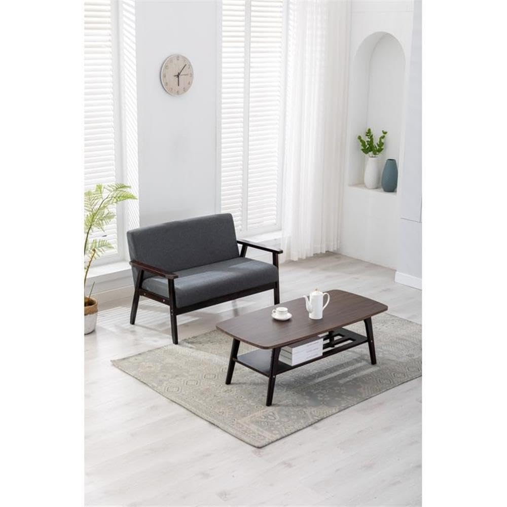 Lilola Home Bahamas Espresso Coffee Table and Loveseat Set